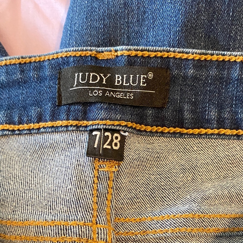 Judy Blue Women's Ripped Blue Skinny Jeans - Picture 4 of 5